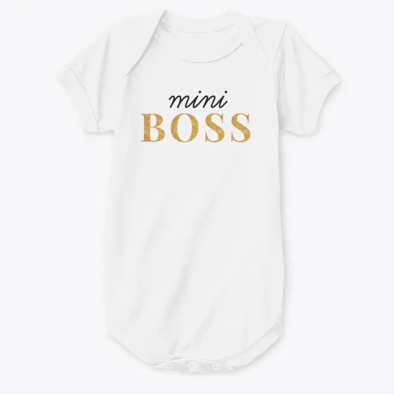 Mini Boss (Gold on White)