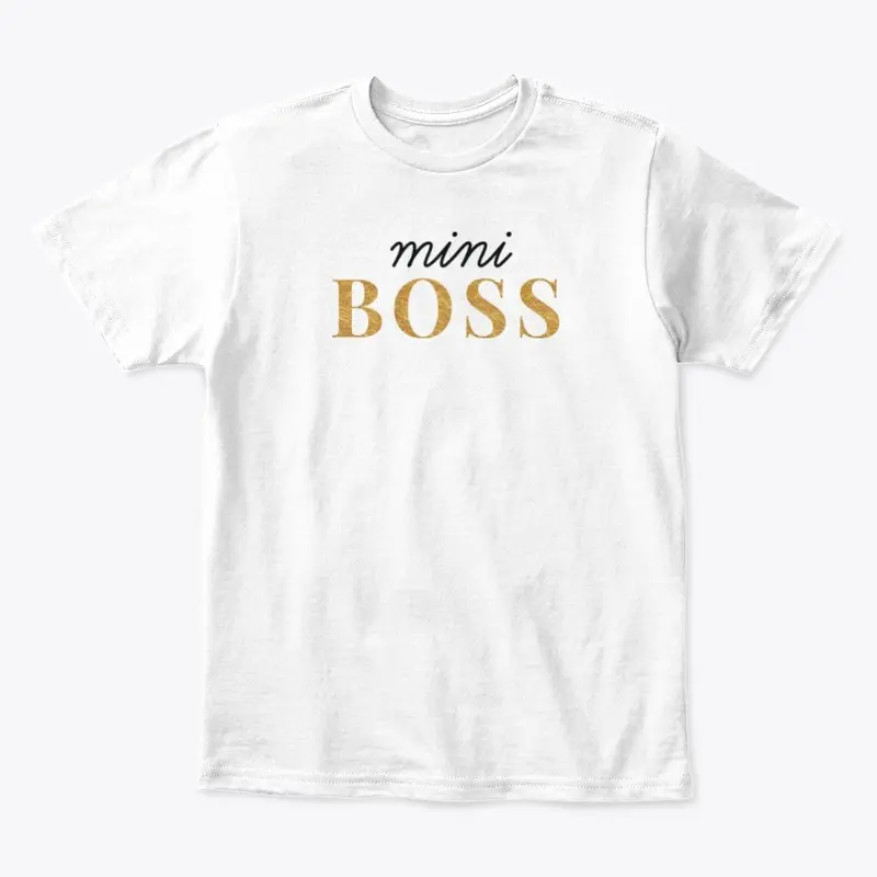 Mini Boss (Gold on White)