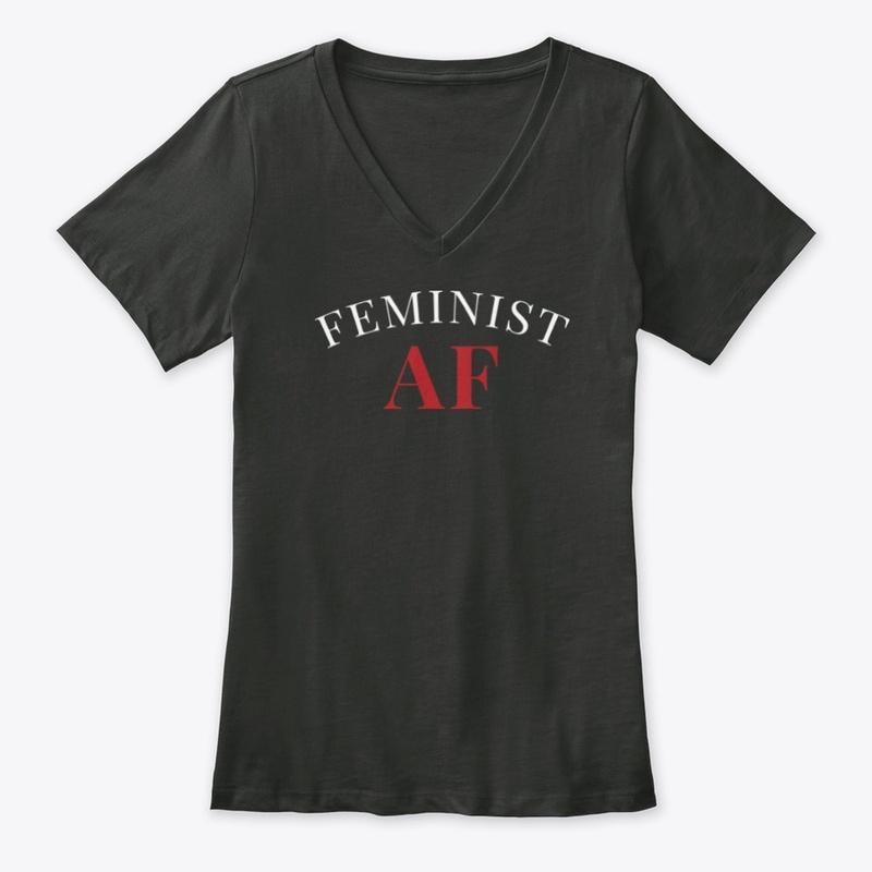 Feminist AF (White on Black)